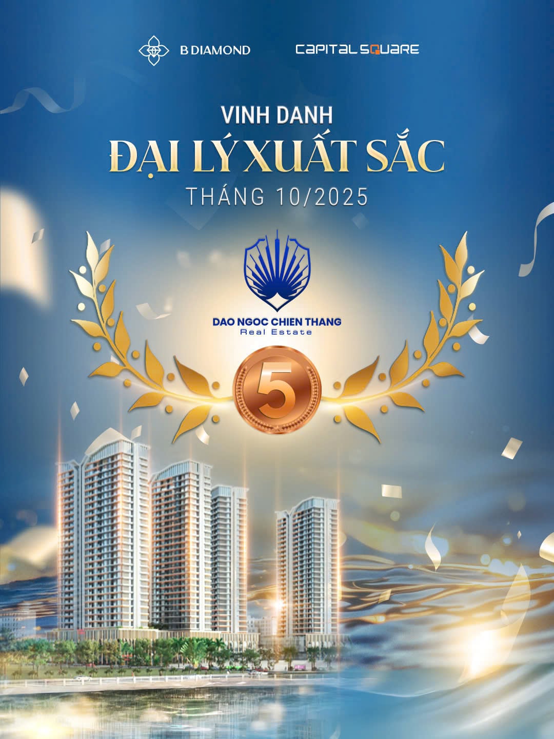 Vinh Danh Đại Lý Xuất Sắc Tháng 10/2025 - Đảo Ngọc Chiến Thắng Real Estate